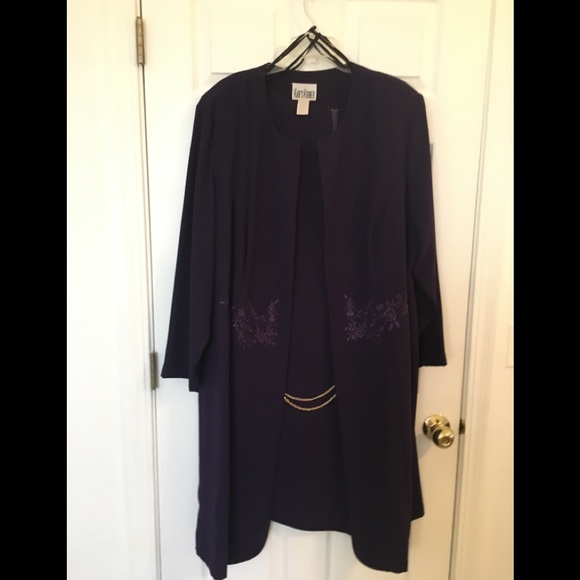 Dresses & Skirts - 2 pc dark purple/plum dress with jacket